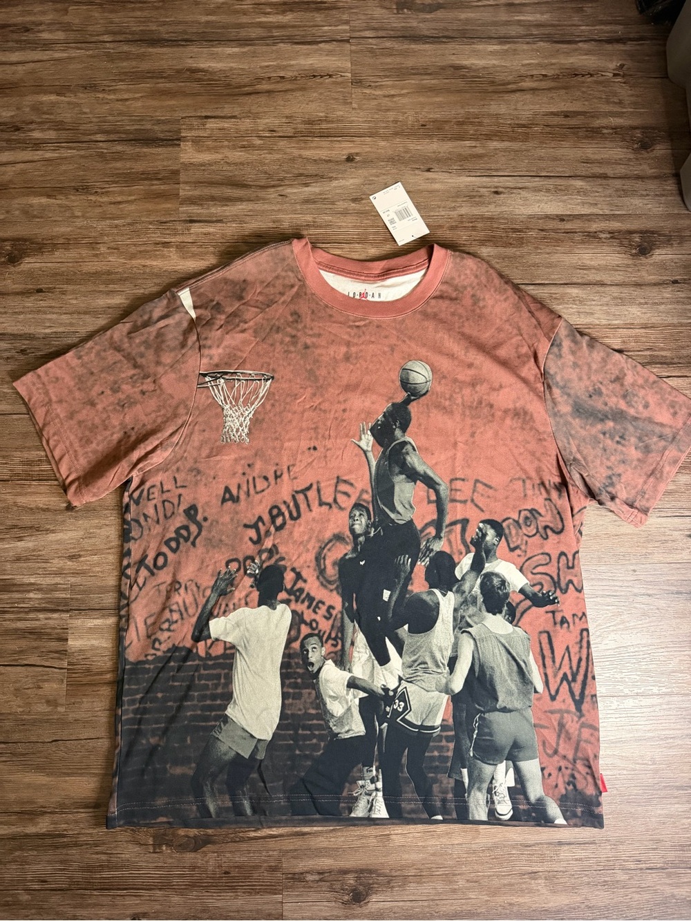 Air Jordan Graphic Wrap Around Print Basketball Tee $65 NWT Men’s Sz 2XL